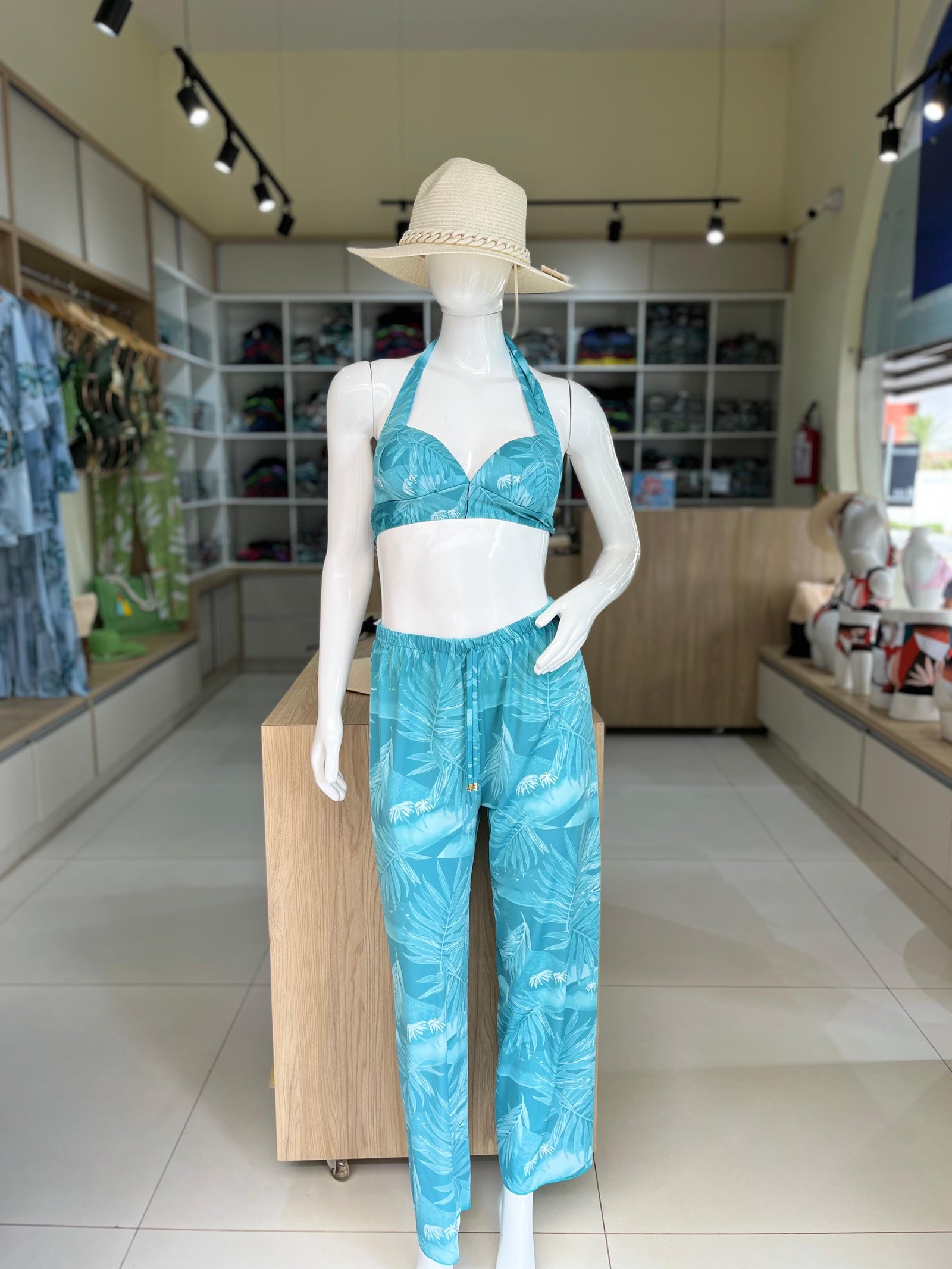 Calça Pantalona Estampada