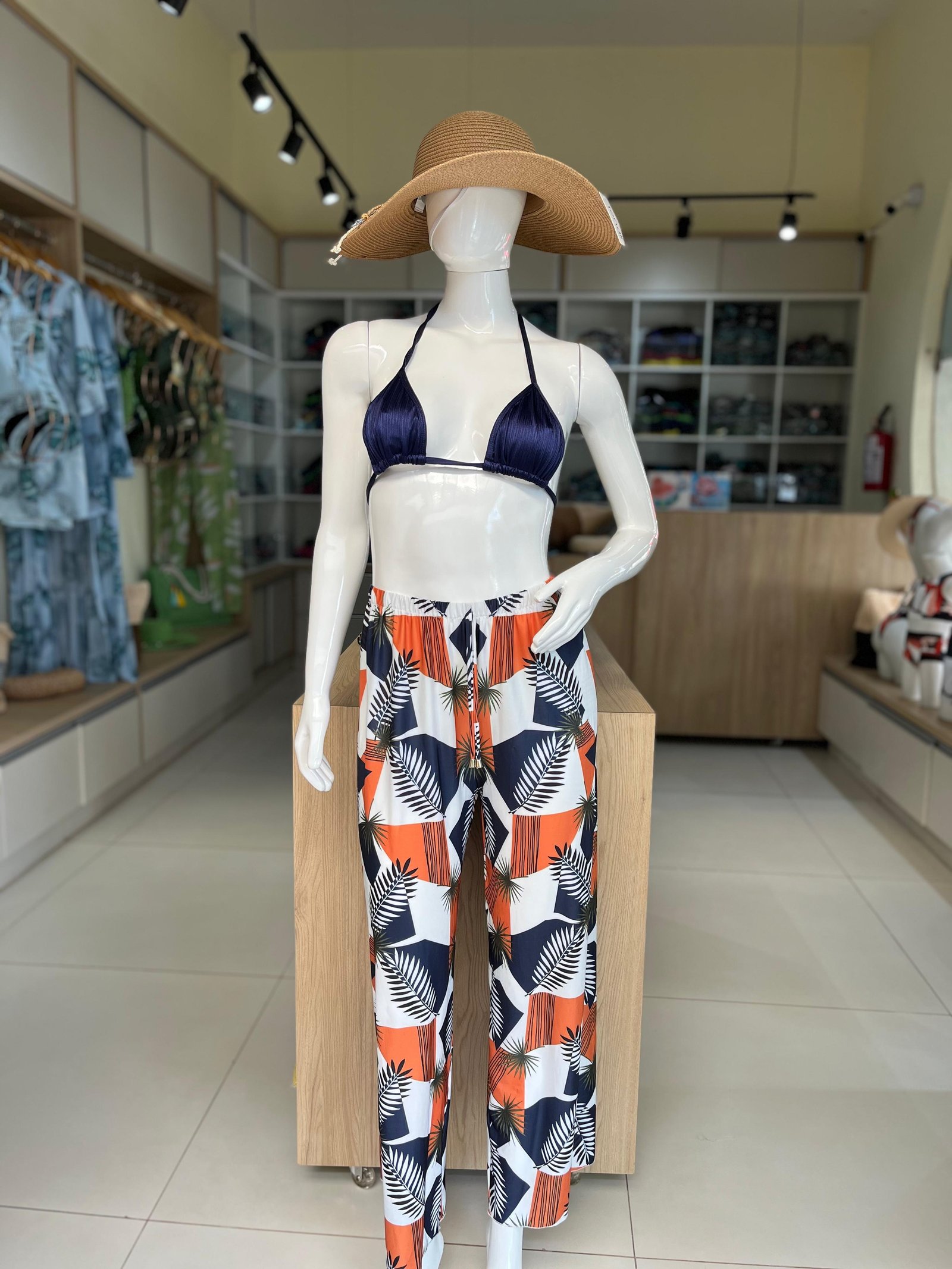 Calça Pantalona Estampada