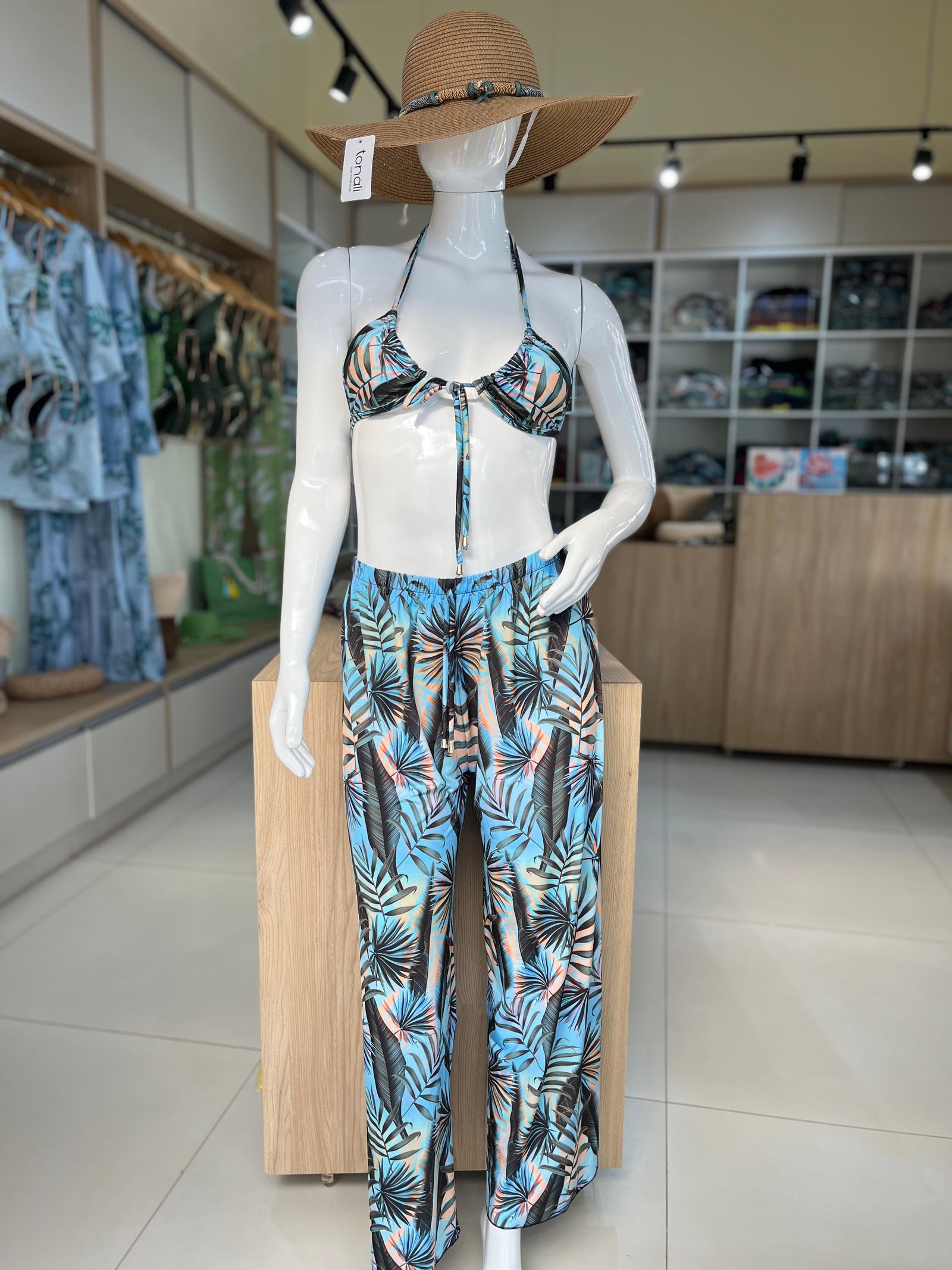 Calça Pantalona Estampada