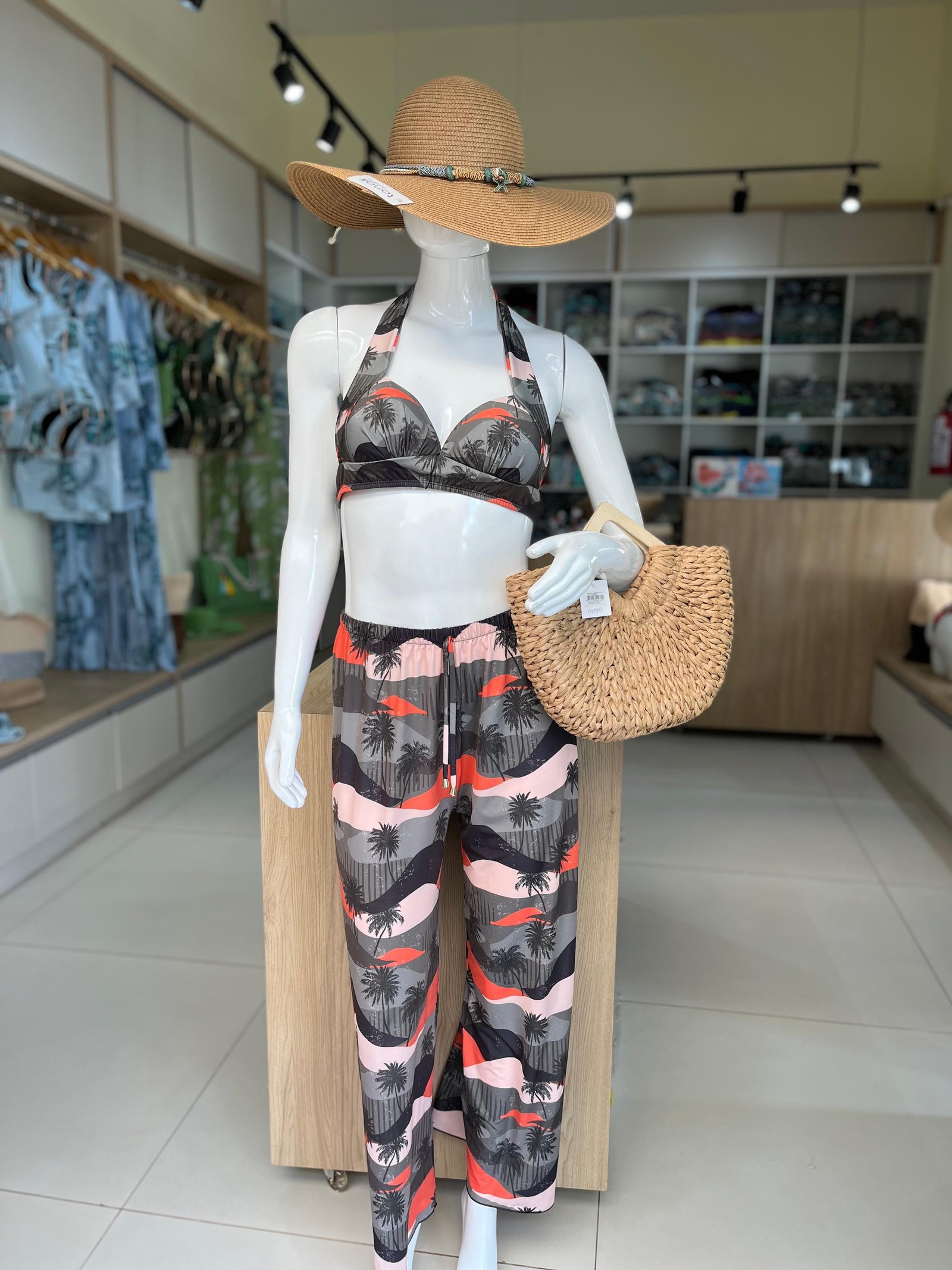 Calça Pantalona Estampada